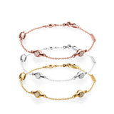 S925 Sterling Silver Pav? Modern Lovepods Bracelet