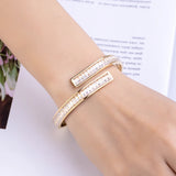 Crystal Spring Bracelet Love Gift Stainless Steel Jewelry
