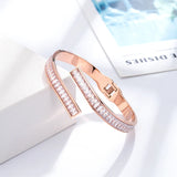 Crystal Spring Bracelet Love Gift Stainless Steel Jewelry