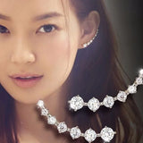 High Zircon 925 Silver Stud Earring for Women Gift Oorbellen