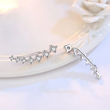 High Zirconia 925 Silver Stud Earring for Women Gift Jewelry