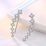 High Zirconia 925 Silver Stud Earring for Women Gift Jewelry