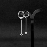 Hip Hop Stainless Steel Stud Earrings Bar Pendant Ear Clip Jewelry