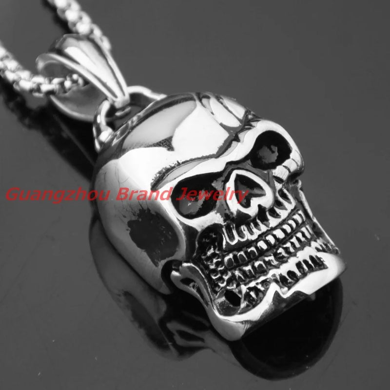 Men's Stainless Steel Punk Skull Pendant