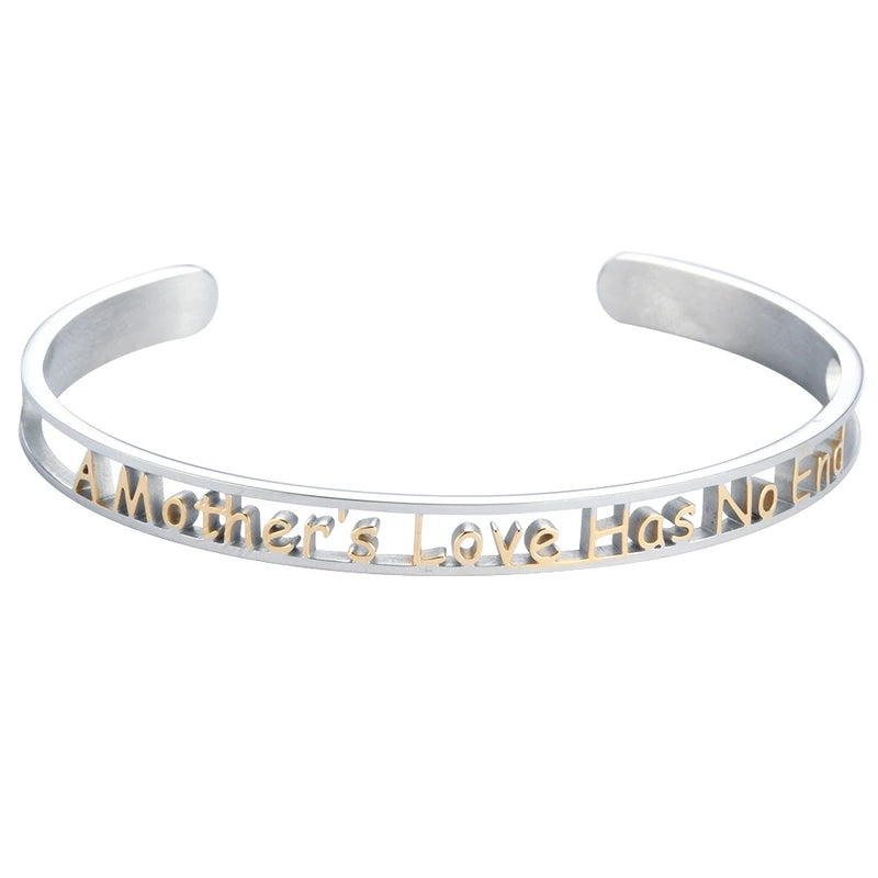 Mother Love Bracelet - Handwriting Bangle Jewelry