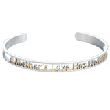 Mother Love Bracelet - Handwriting Bangle Jewelry