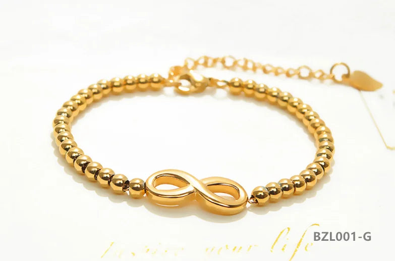 Honey Rose Beads Bracelet for Women Charms Engagement Chain BZL001-G