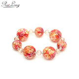 Multicolor Resin Acrylic Crystal Glass Beads Strand Bracelet Jewelry