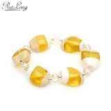 Multicolor Resin Acrylic Crystal Glass Beads Strand Bracelet Jewelry