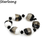 Multicolor Resin Acrylic Crystal Glass Beads Strand Bracelet Jewelry