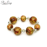 Multicolor Resin Acrylic Crystal Glass Beads Strand Bracelet Jewelry