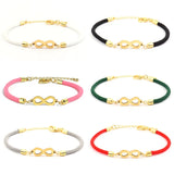 Infinite Symbol Heart Bracelet Women Adjustable Colorful Rope Bracelet
