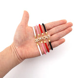 Letter Charm Bracelet Women Zirconia A-Z Adjustable Rope Jewelry Gift