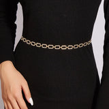 Wind Rhinestones Metal Waist Chain Dress Belt High Sparkle