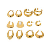 Irregular Geometry Stainless Steel Hoop Earrings For Women