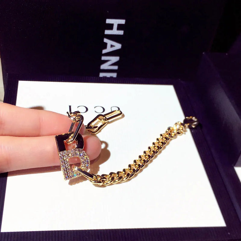 Japan Korea Rhinestone Word Bracelets Charm Bracelets on Hand