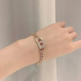 Japan Korea Rhinestone Word Bracelets Charm Bracelets on Hand