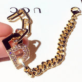 Japan Korea Rhinestone Word Bracelets Charm Bracelets on Hand