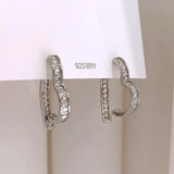 Love Zircon Earrings 14K Plated Women's Party Accessories