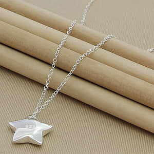 925 Silver Necklace for Women Sky Star Pendant Necklaces Gift