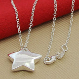 925 Silver Necklace for Women Sky Star Pendant Necklaces Gift