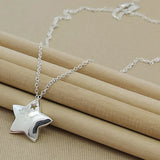 925 Silver Sky Star Pendant Necklace for Women