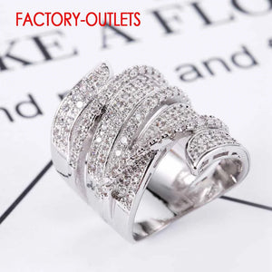 925 Silver CZ Pave Bridal Set for Women