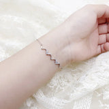 925 Sterling Silver Geometric V Bracelet Sweet Style