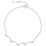 925 Sterling Silver Geometric V Bracelet Sweet Style