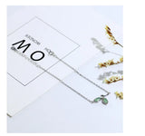 925 Silver Bracelets Green Leaves Sweet Bracelets