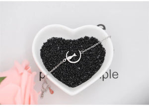 925 Silver Cat Moon Bracelet Sweet Personality Bracelets