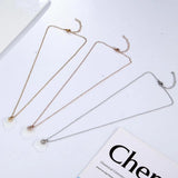 Heart Ceramic Crystal Pendant Necklace for Women