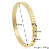 Love Crystal Bangle Stainless Steel Bracelet