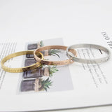 Love Crystal Bangle Stainless Steel Bracelet