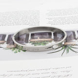 Love Crystal Bangle Stainless Steel Bracelet