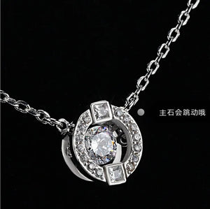 Austrian Crystal Smart Necklace Heart Pendant for Women Party