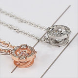 Austrian Crystal Smart Necklace Heart Pendant for Women Party