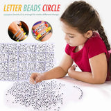 Acrylic Alphabet Beads for Kid Bracelet Making 1850pcs