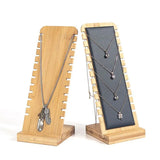 Necklace Display Stand Wooden Showcase Holder