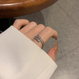 Zircon Double-layer Nail Ring for Women