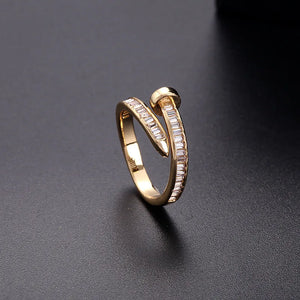 Zircon Double-layer Nail Ring for Women