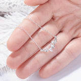 925 Sterling Silver Ginkgo Leaves Pendant Necklace