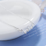 925 Sterling Silver Ginkgo Leaves Pendant Necklace