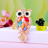 Owl Rhinestone Keychain Holder Couple Gift Pendant Car Keyrings Key Chains