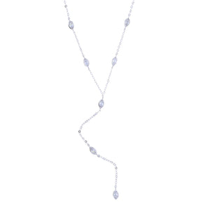 CZ Lariat Y Shape Women Layered Necklace