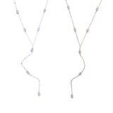 CZ Lariat Y Shape Women Layered Necklace