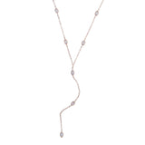 CZ Lariat Y Shape Women Layered Necklace