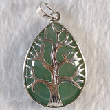 Chakra Tree Pendant Necklace Opal Amethyst Turquoise Rose Pink Lapis Stone