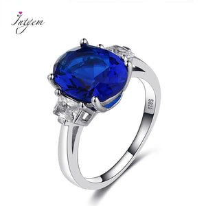 Oval 9*12MM Kyanite Ring for Women - Engagement Wedding Party Jewelry