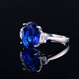 Oval 9*12MM Kyanite Ring for Women - Engagement Wedding Party Jewelry